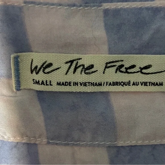 Free People Cotton Candy Easy Living Checker board Button Down Skirt Skater - Picture 9 of 14